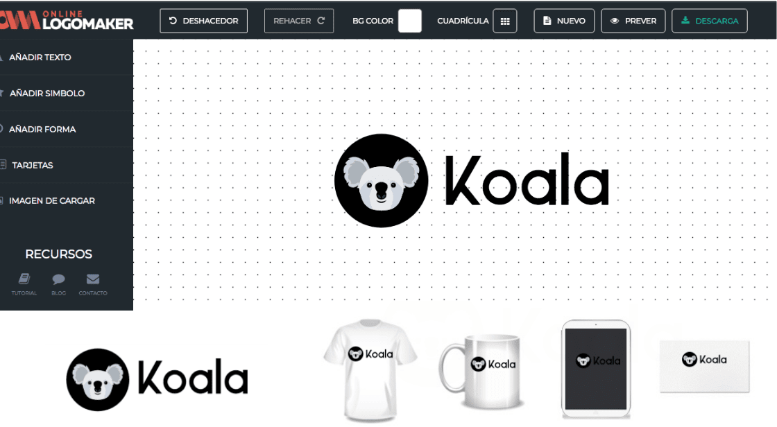 logo koala en Online Logo maker