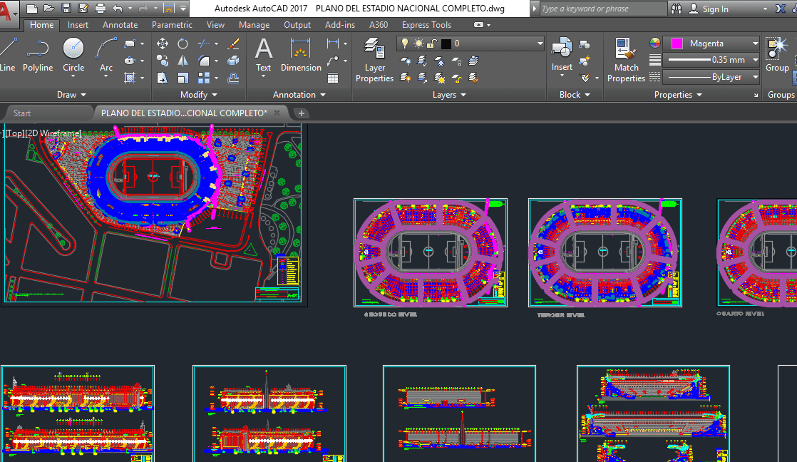 ESTADIO - AUTOCAD