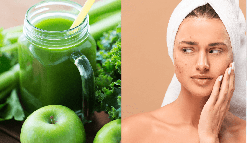 jugos verdes para el acne