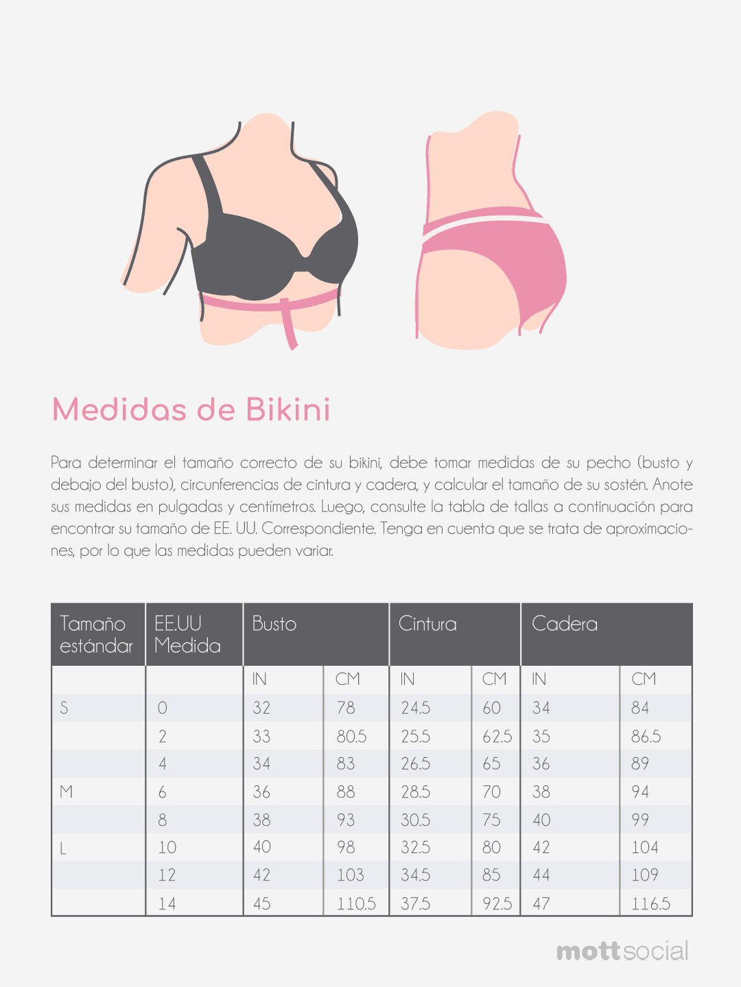 medida de bikinis para encontrar el bikini perfecto 