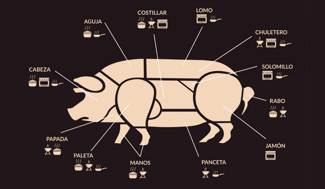 clasificacion de las costillas de cerdo