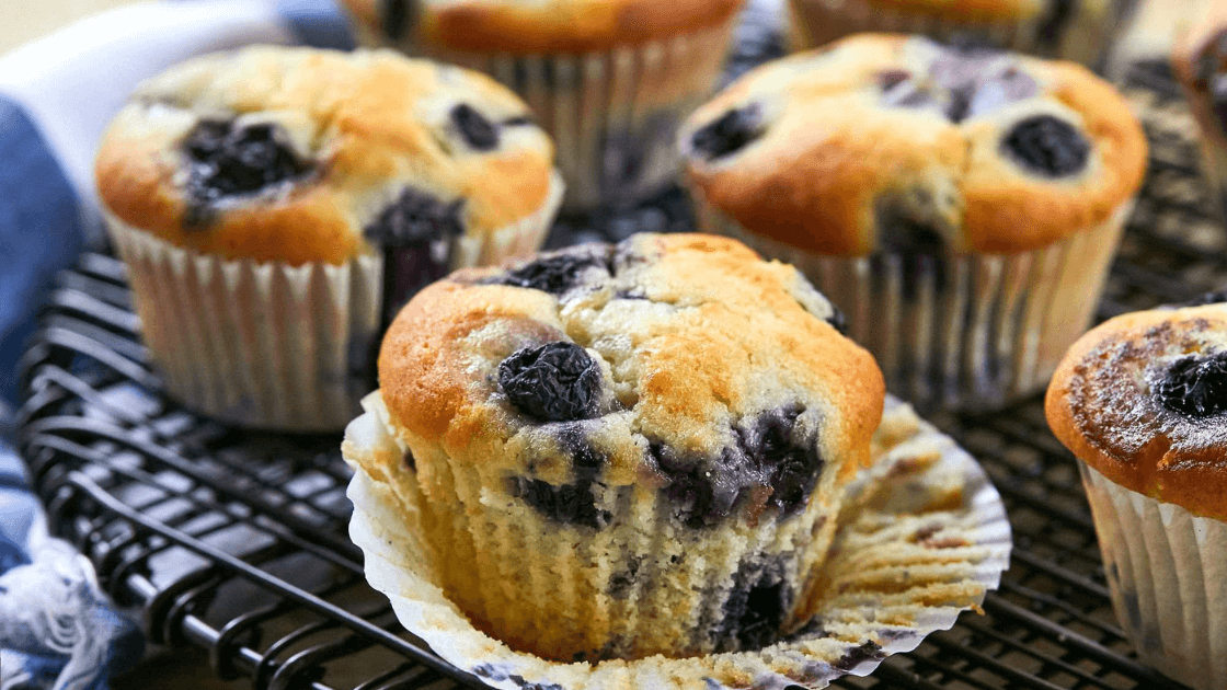 Postres saludables con avena Muffins de arándanos